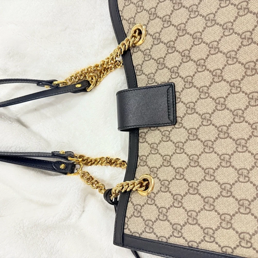 Elegant Designer Beige and Black Tote Bag - Picture 10 of 14